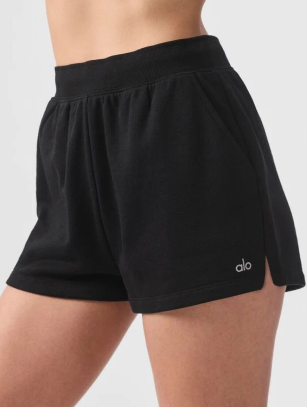 Alo Yoga Low Key Sweat Short Black Size L